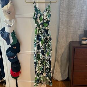 Tropical Green and Blue High Low Dress-never worn